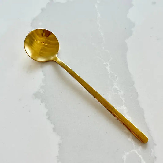 golden coffee spoon