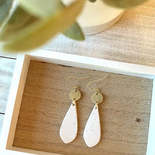 Claire - Polymer Clay Dangle Earrings - Various Colours